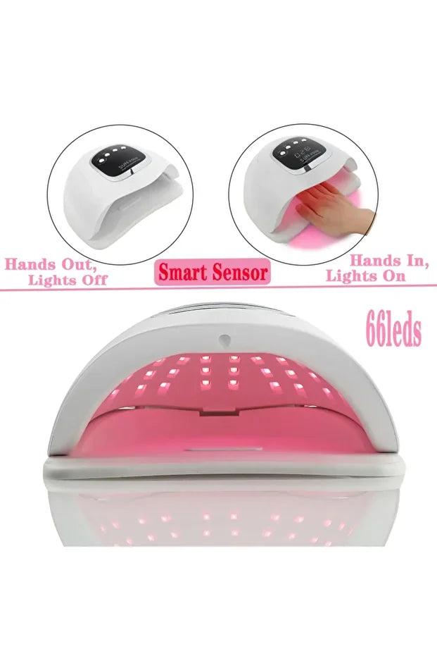 SUN X15 Uv Led Tırnak Kurutucu 280 Watt 66 Led Protez Tırnak Kalıcı Oje Kurutma Makinası