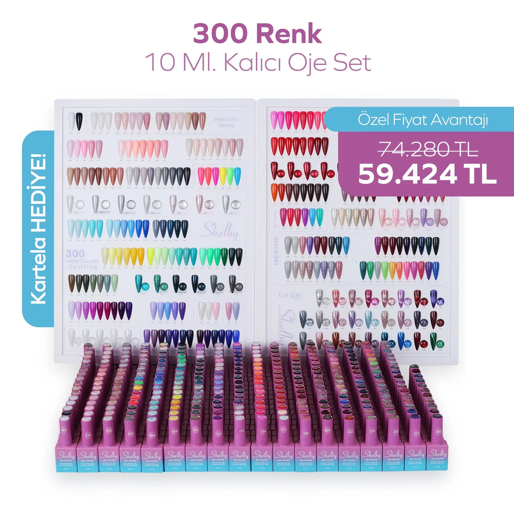 MEGA Kalıcı Oje Seti - 300 Renk