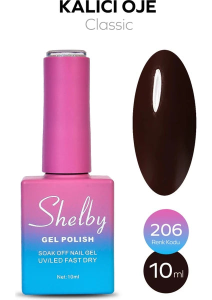 Shelby 10 ml Kalıcı Oje No: 206