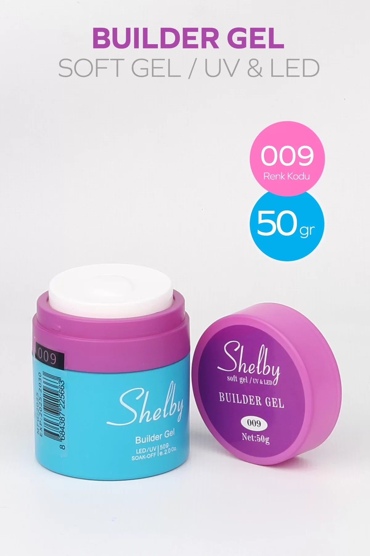 SHELBY 09 - 50 Gr .POMPALI SOFT SİMLİ BUILDER GEL / SİMLİ