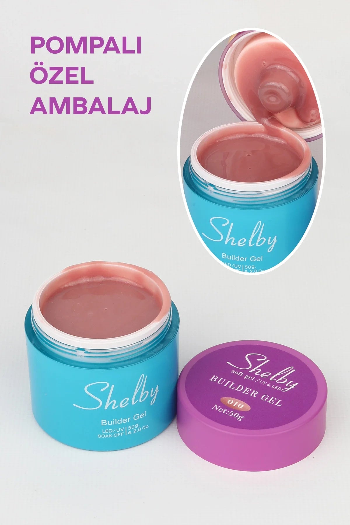 SHELBY 10 - 50 Gr. POMPALI SOFT SİMLİ BUILDER GEL / SİMLİ